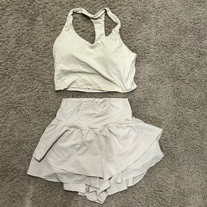 Tan aerie offline athletic set